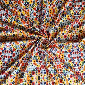 White Floral 2pc Unstitched TD-D7